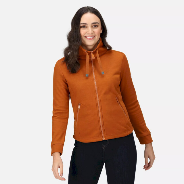 Regatta Dames azariah full zip fleece jacket UTRG8525_copperalmondlightvanilla large