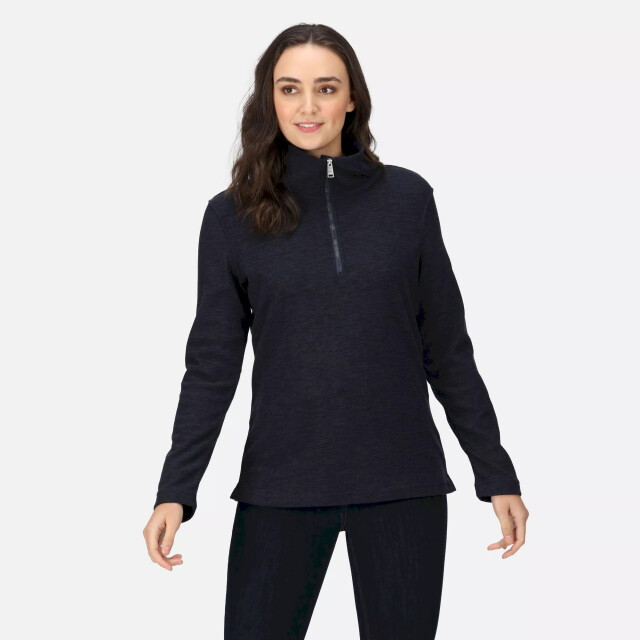 Regatta Dames kizmitt marl half zip fleece top UTRG8447_navyblack large