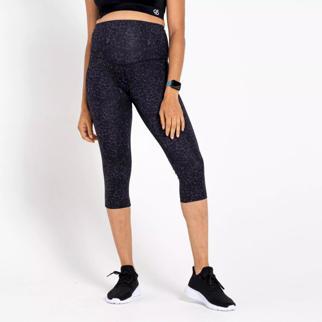 Dare2b Dames influential ii molecular print maternity 3/4 leggings UTRG8432_black large