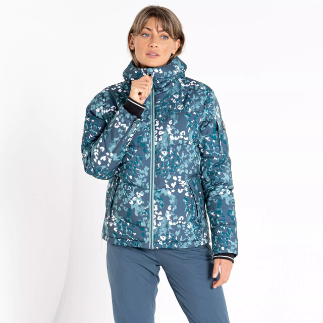 Dare2b Dames verdict animal print geïsoleerde hooded ski jacket UTRG8397_cantongreen large