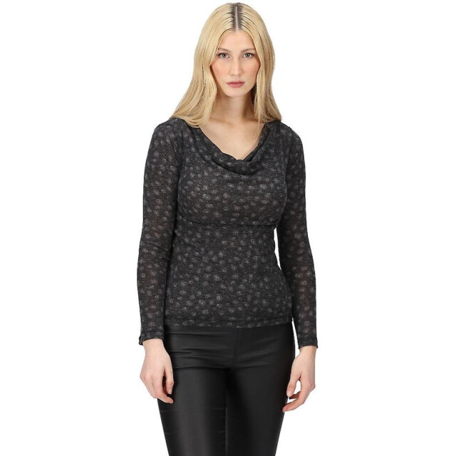 Regatta Dames frayda dierenprint koehals top UTRG8377_blackstormgrey large