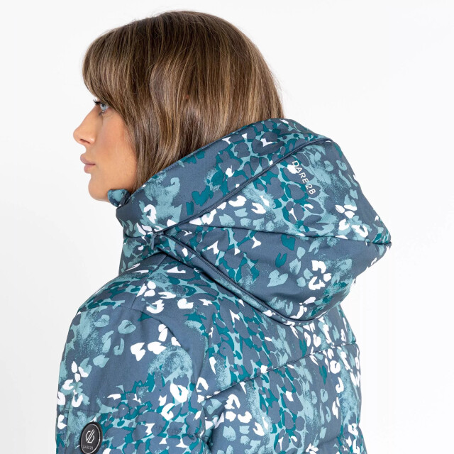 Dare2b Dames verdict animal print geïsoleerde hooded ski jacket UTRG8397_cantongreen large