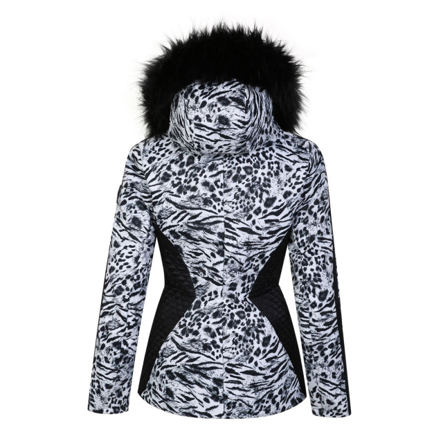 Regatta Dames julien macdonald mastery ski-jack met dierenprint UTRG8492_whiteblack large