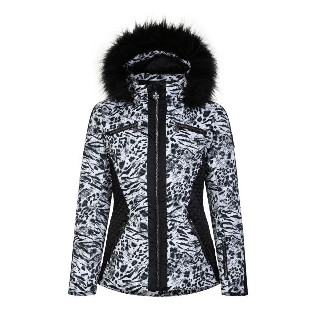 Regatta Dames julien macdonald mastery ski-jack met dierenprint UTRG8492_whiteblack large