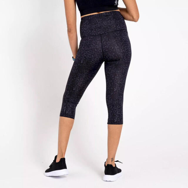 Dare2b Dames influential ii molecular print maternity 3/4 leggings UTRG8432_black large