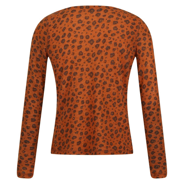 Regatta Dames frayda top met luipaardprint koehals UTRG8187_copperalmond large