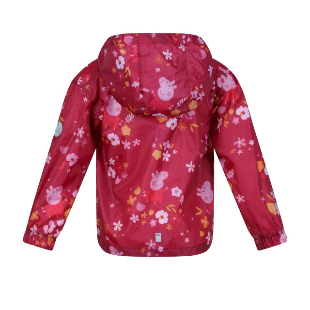 Peppa Pig Regatta childrens/kids floral packaway waterproof jacket UTRG8239_berrypinkautumn large