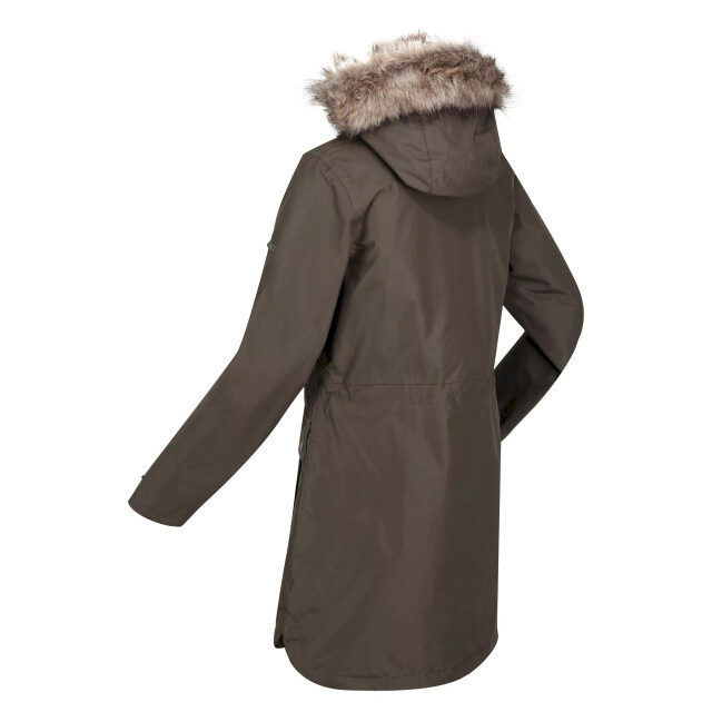 Regatta Dames sabinka parka met bontrand UTRG8148_darkkhaki large