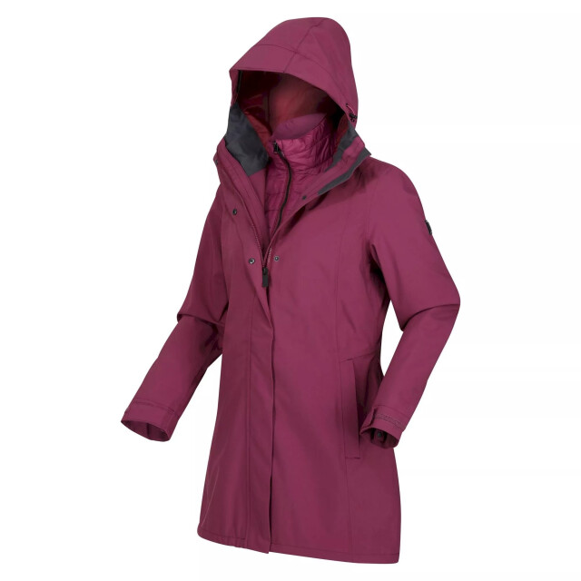 Regatta Dames denbury iii 2 in 1 waterdichte jas UTRG8147_amaranthhaze large