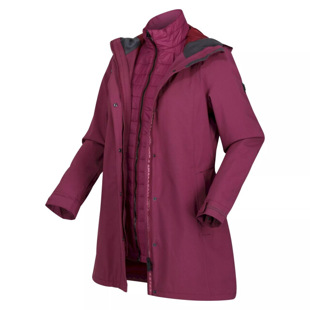 Regatta Dames denbury iii 2 in 1 waterdichte jas UTRG8147_amaranthhaze large