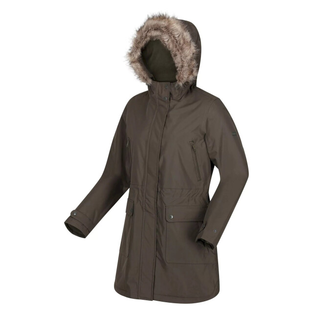 Regatta Dames sabinka parka met bontrand UTRG8148_darkkhaki large