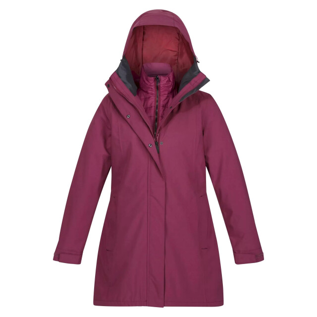 Regatta Dames denbury iii 2 in 1 waterdichte jas UTRG8147_amaranthhaze large