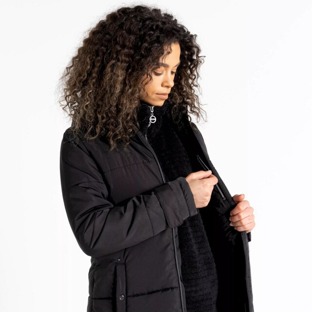 Dare2b Dames reputable ii lange gewatteerde jas UTRG8060_black large
