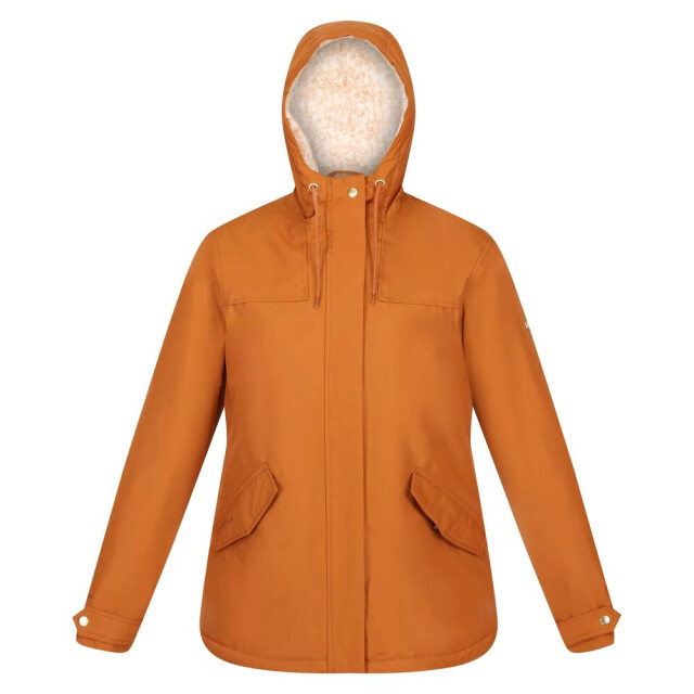 Regatta Dames bria faux fur lined waterproof jacket UTRG8083_copperalmond large