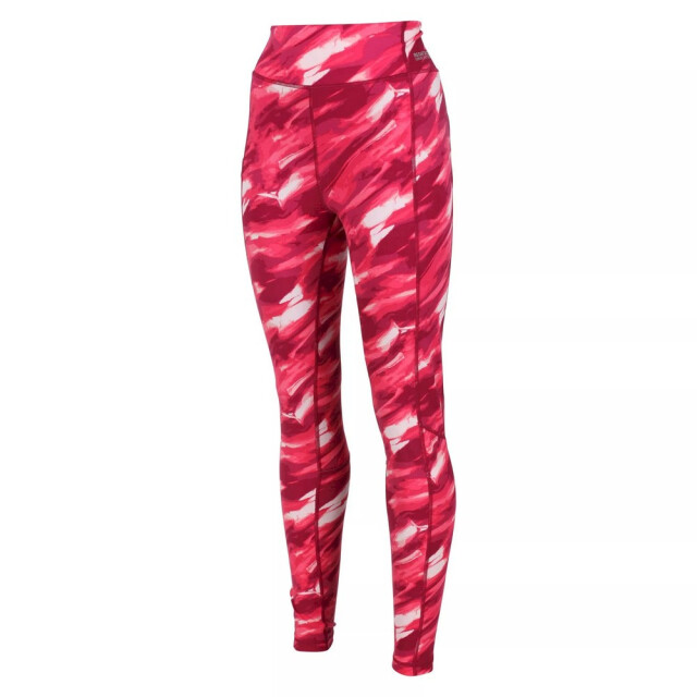 Regatta Dames holeen ii brush stroke leggings UTRG7851_wildplum large