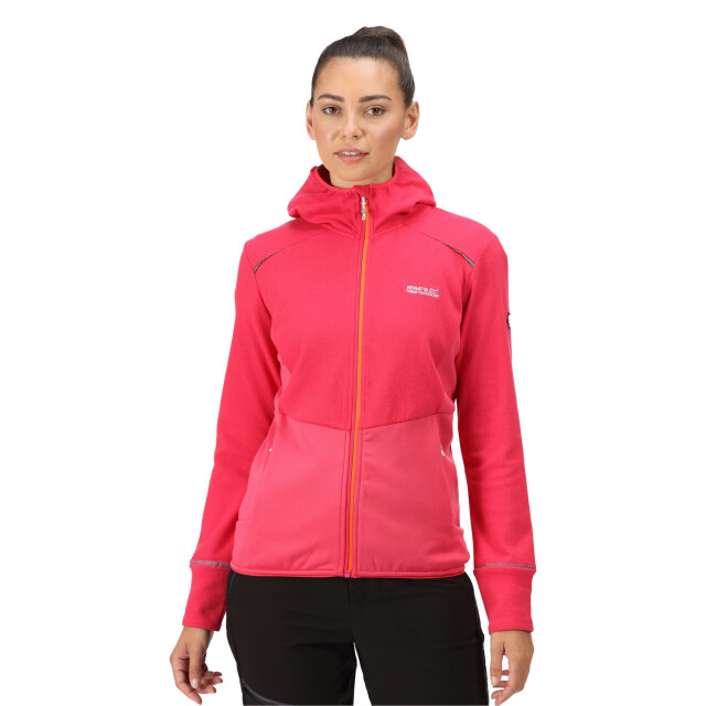 Regatta Dames textured fleece full zip hoodie UTRG7709_rethinkpinktropicalpink large