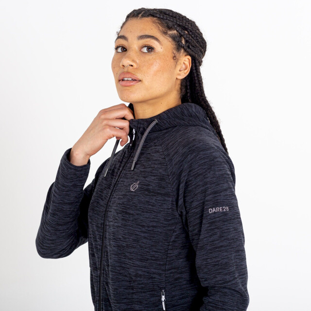 Dare2b Dames out & out marl full zip fleece jas UTRG7723_black large