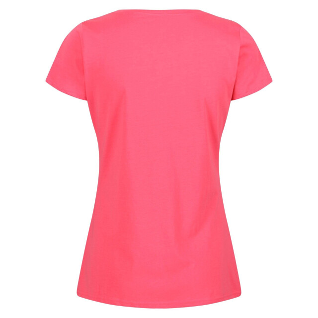 Regatta Dames breezed ii bloemen t-shirt UTRG7629_tropicalpink large