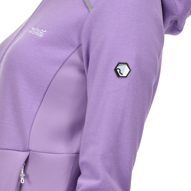 Regatta Dames textured fleece full zip hoodie UTRG7709_lightamethystpastellilac large