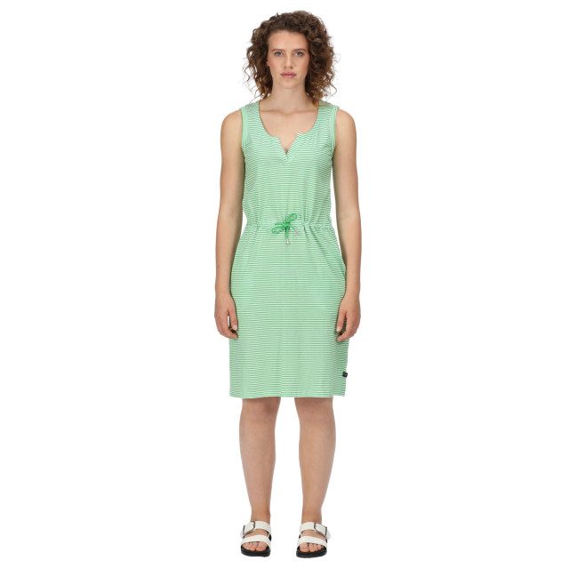 Regatta Dames fahari gestreepte shift vrijetijdskleding UTRG7534_vibrantgreenwhite large