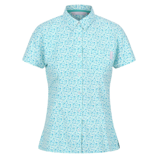 Regatta Dames mindano vi ditsy print shirt UTRG7533_oceanwave large