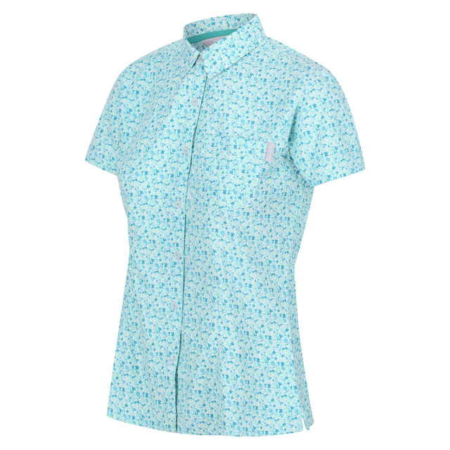 Regatta Dames mindano vi ditsy print shirt UTRG7533_oceanwave large