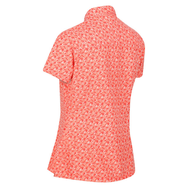 Regatta Dames mindano vi ditsy print shirt UTRG7533_fusioncoral large