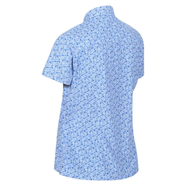 Regatta Dames mindano vi ditsy print shirt UTRG7533_sonicblue large