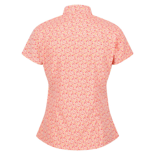 Regatta Dames mindano vi ditsy print shirt UTRG7533_papaya large