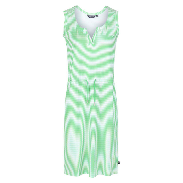 Regatta Dames fahari gestreepte shift vrijetijdskleding UTRG7534_vibrantgreenwhite large