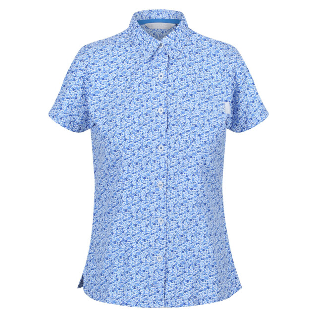 Regatta Dames mindano vi ditsy print shirt UTRG7533_sonicblue large
