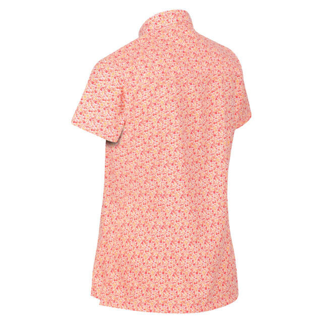 Regatta Dames mindano vi ditsy print shirt UTRG7533_papaya large