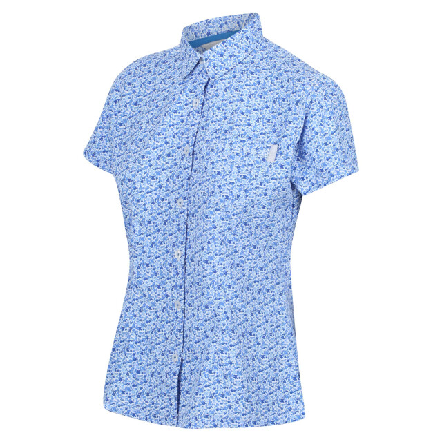 Regatta Dames mindano vi ditsy print shirt UTRG7533_sonicblue large