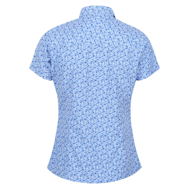 Regatta Dames mindano vi ditsy print shirt UTRG7533_sonicblue large