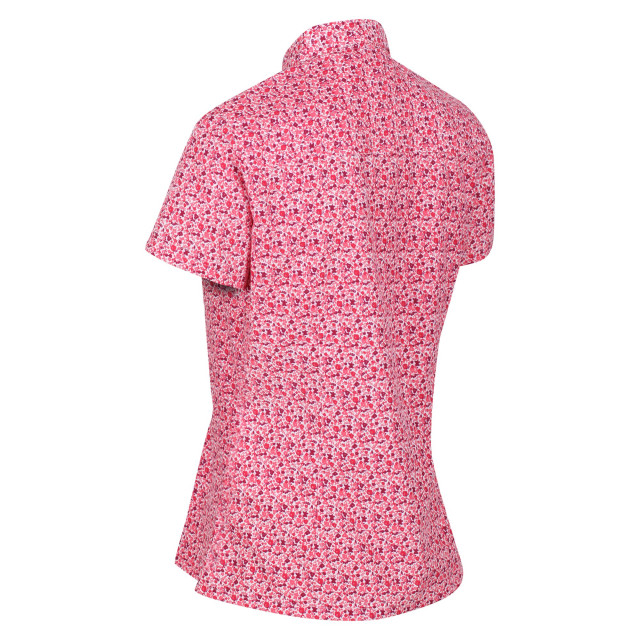 Regatta Dames mindano vi ditsy print shirt UTRG7533_tropicalpink large