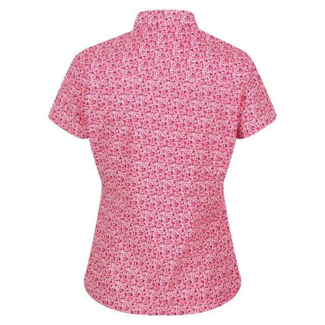 Regatta Dames mindano vi ditsy print shirt UTRG7533_tropicalpink large