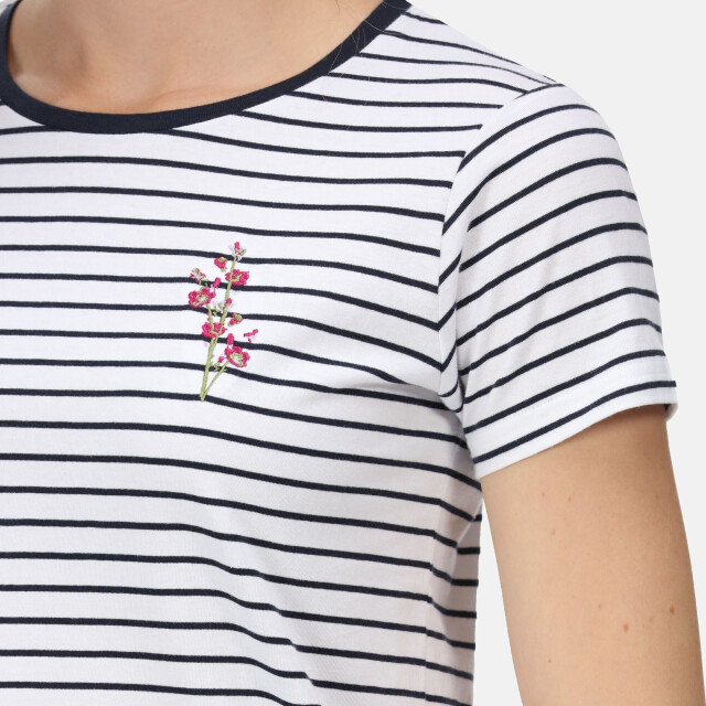 Regatta Dames odalis bloemen t-shirt UTRG7368_navy large
