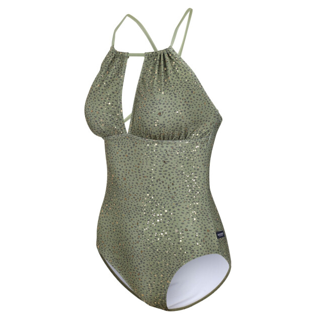 Regatta Dames halliday abstract one piece swimsuit UTRG7282_greenfields large