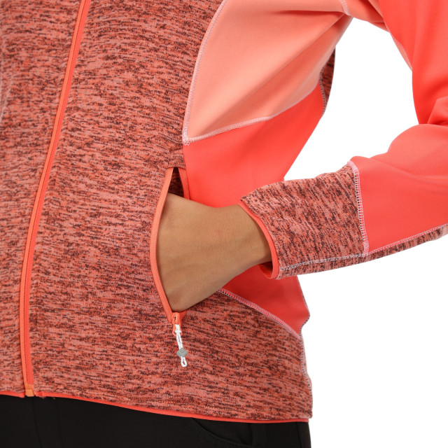 Regatta Dames walbury iii full zip fleece jas UTRG7308_fusioncoralneonpeach large