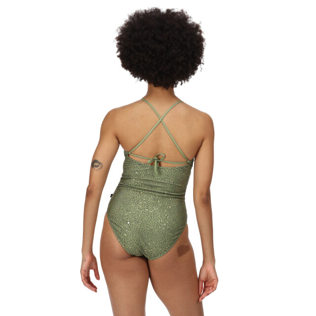 Regatta Dames halliday abstract one piece swimsuit UTRG7282_greenfields large