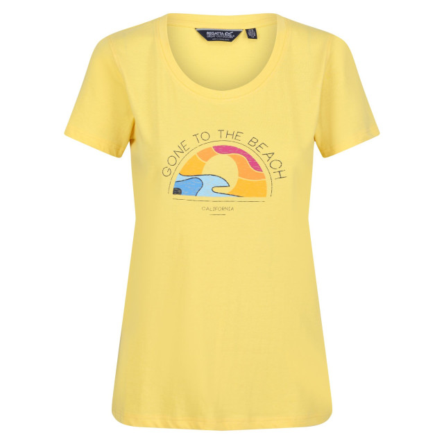 Regatta Dames filandra vi zonsondergang t-shirt UTRG7232_maizeyellow large