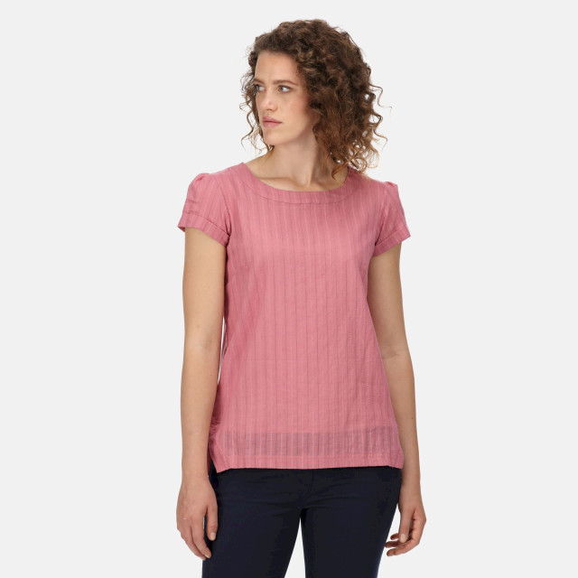 Regatta Dames jaelynn dobby katoenen t-shirt UTRG7212_heatherrose large