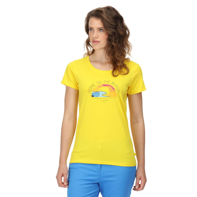 Regatta Dames filandra vi zonsondergang t-shirt UTRG7232_maizeyellow large