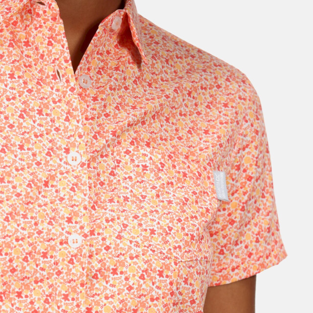 Regatta Dames mindano vi daisy shirt met korte mouwen UTRG7192_papaya large