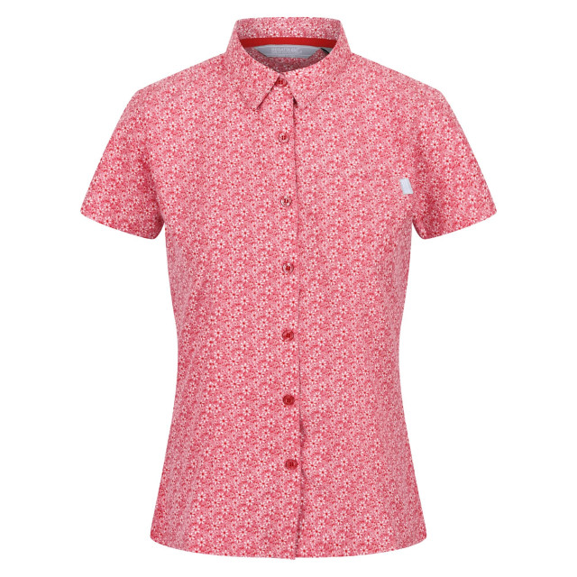 Regatta Dames mindano vi daisy shirt met korte mouwen UTRG7192_tropicalpink large