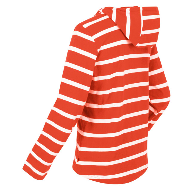 Regatta Dames maelys gestreepte hoodie UTRG7098_crayonwhite large