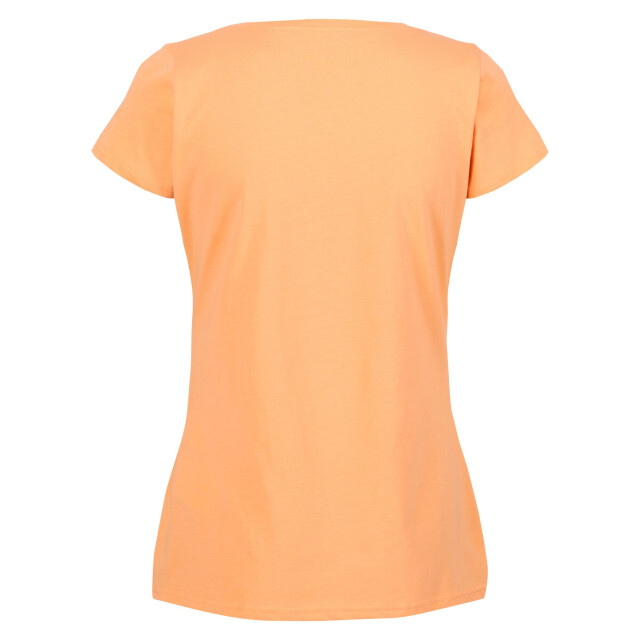 Regatta Dames breezed ii sunset t-shirt UTRG7030_papaya large