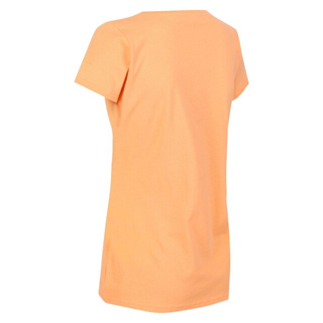 Regatta Dames breezed ii sunset t-shirt UTRG7030_papaya large