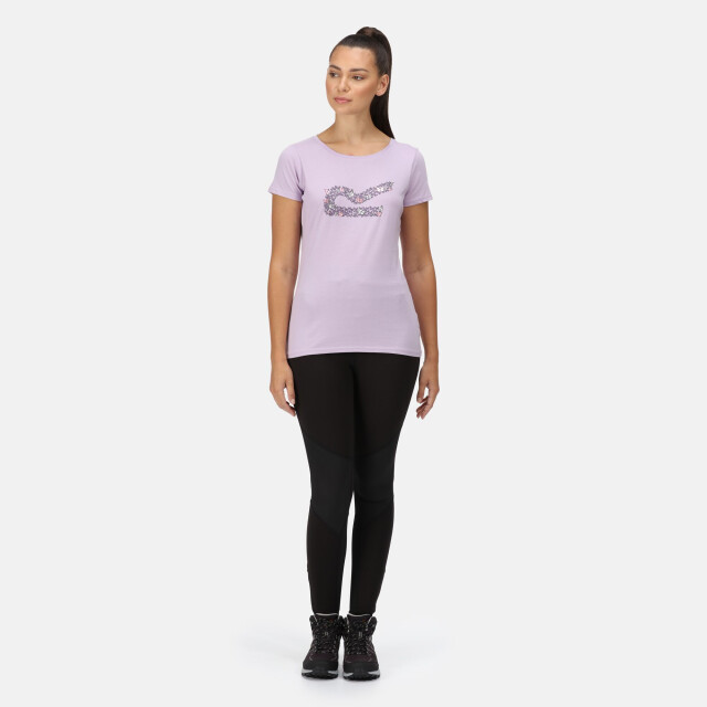 Regatta Dames breezed ii vlinders t-shirt UTRG6997_pastellilac large
