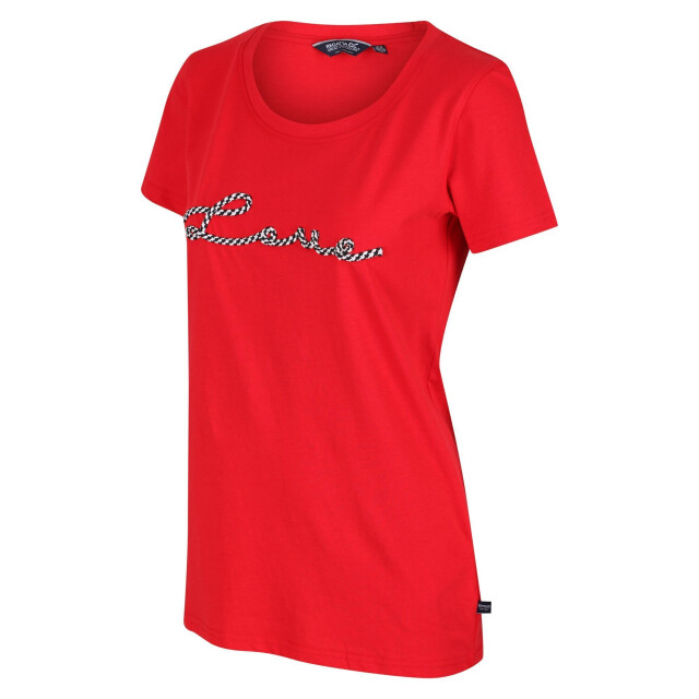 Regatta Dames filandra vi love t-shirt UTRG6998_truered large